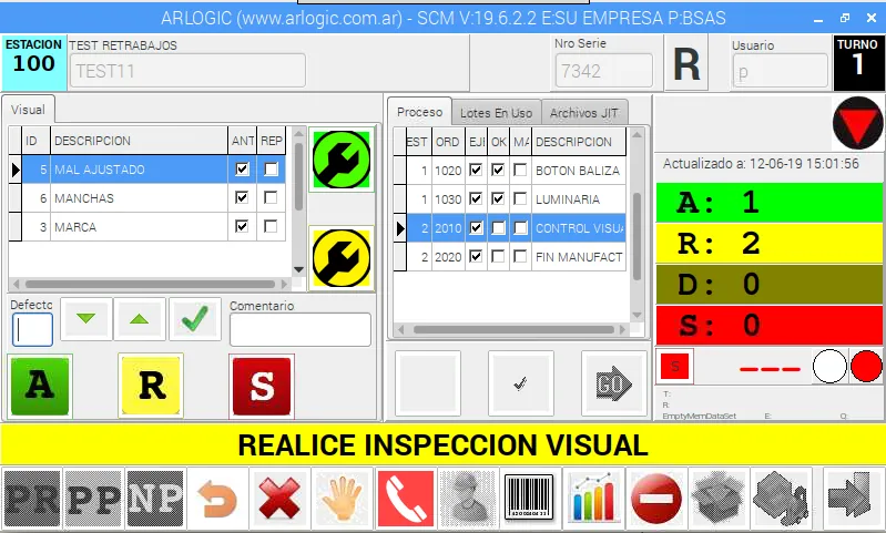 Pantalla Operativa