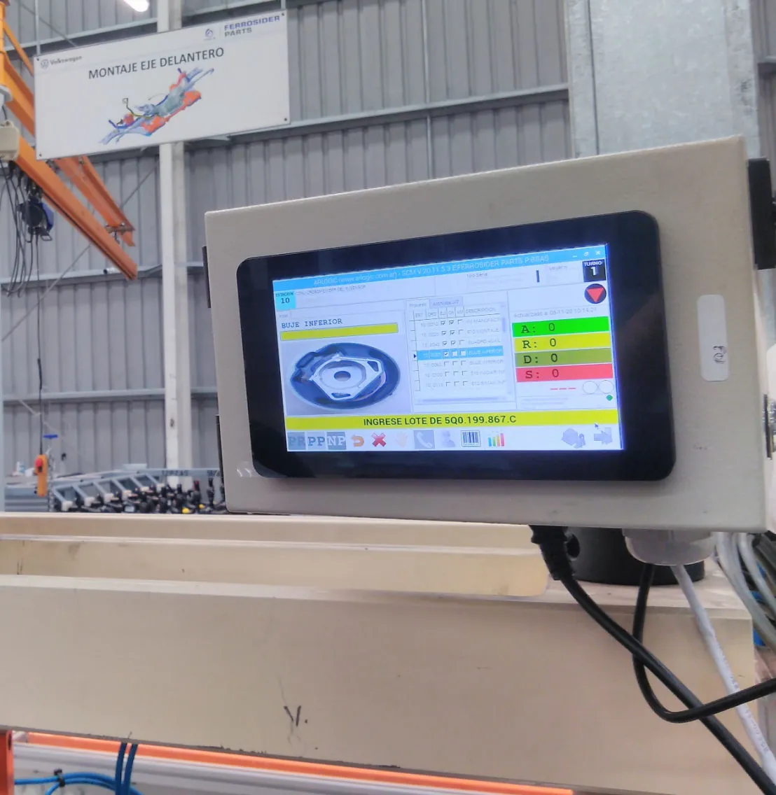 Terminal Arlogic instalada en una planta industrial